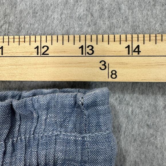 Athleta Pant Womens Size 2 Chambray Blue Cabo Linen Wide Leg Mid Rise Athletic - Picture 8 of 11
